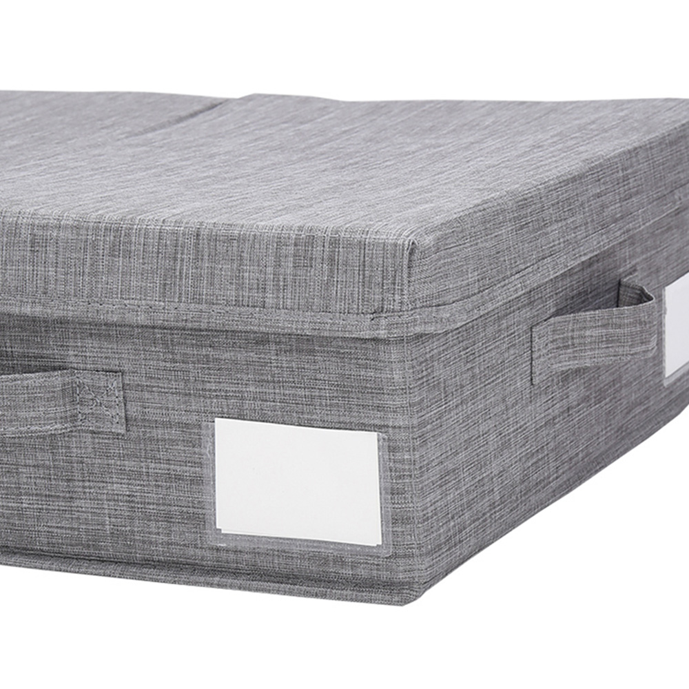 Living and Home Fabric Under Bed Clothes Storage Organiser with Lid Image 4