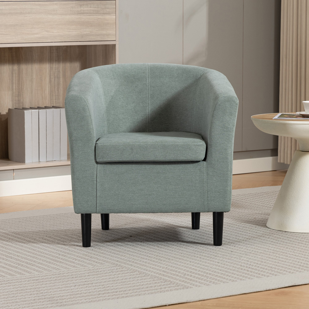 Artemis Home Beulah Duck Egg Fabric Accent Chair Image 3