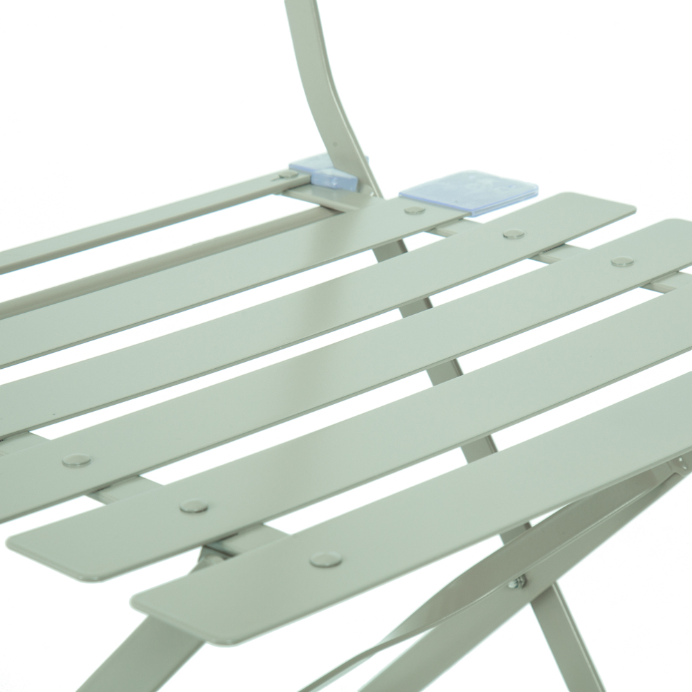 Charles Bentley Folding Metal Bistro Set Heritage Green Image 6