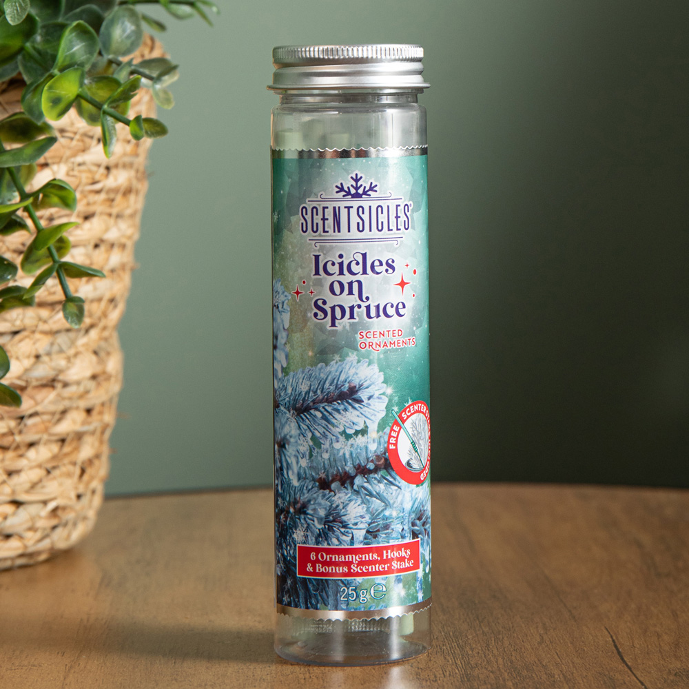 Samuel Alexander Icicles on Spruce Scented Christmas Scentsicles with Hooks 25g Image 2