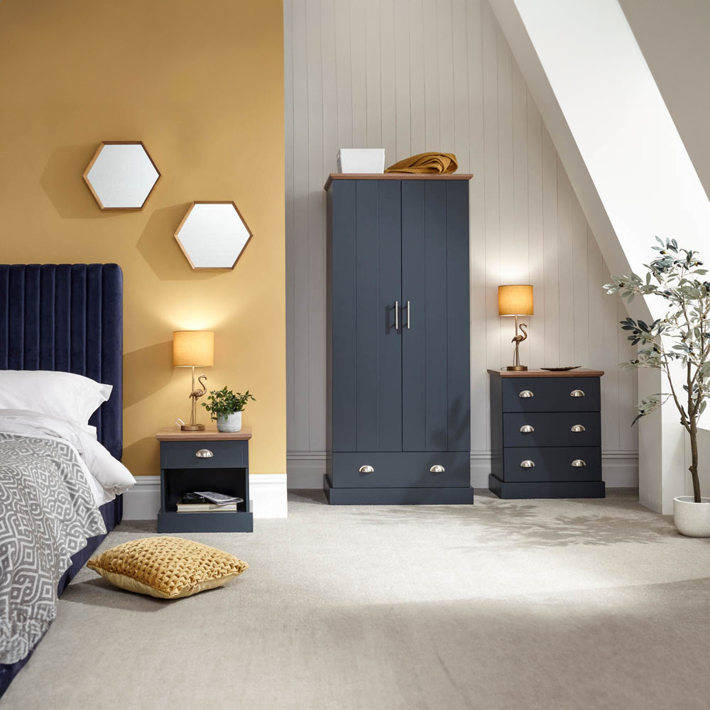 GFW Kendal Slate Blue 3 Piece Bedroom Furniture Set Image 6