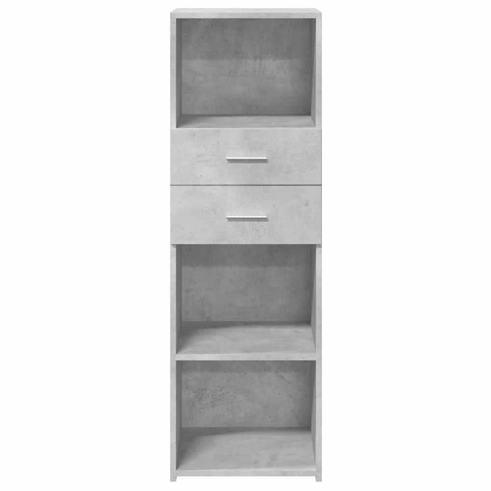 vidaXL 2 Drawer 3 Shelf Concrete Grey Highboard Image 4