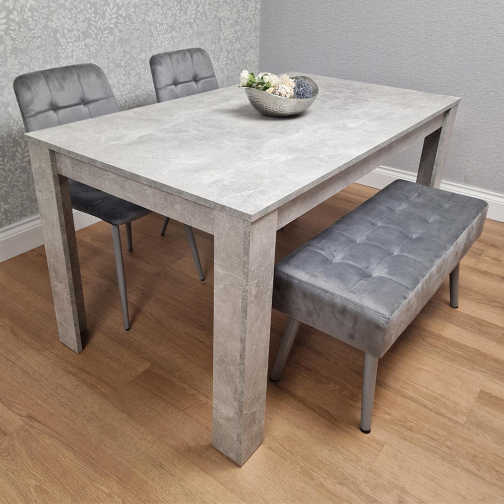 Kosy Koala 4 Seater Stone Dining Set Grey Image 1
