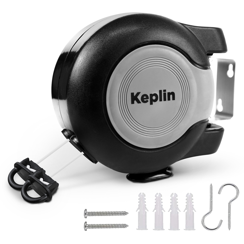 Keplin Black Retractable Washing Line 30m Image 2