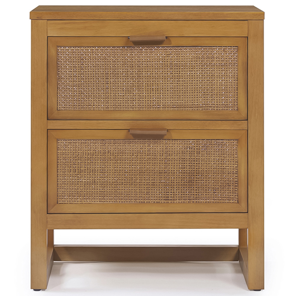 Teamson Home Hatteras 2 Drawer Natural Nightstand Image 3