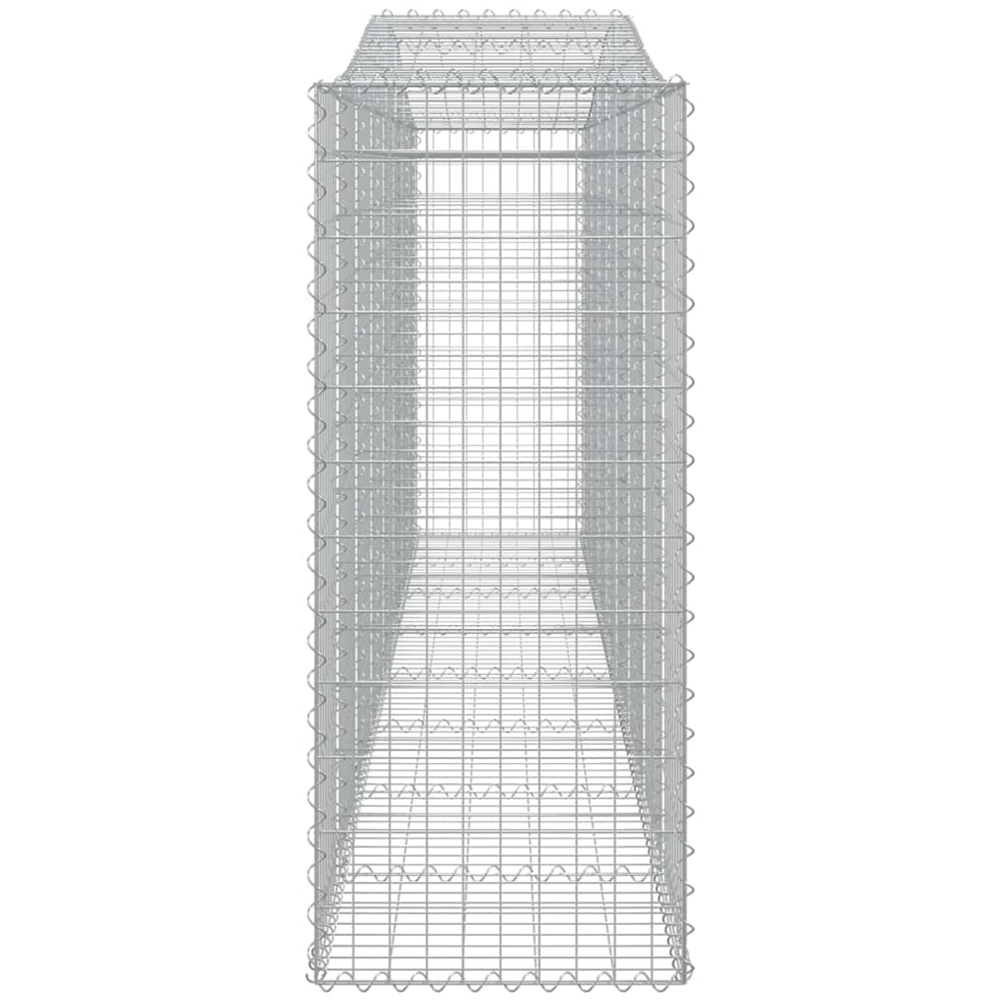 vidaXL Silver Galvanised Iron Arched Gabion Basket 400 x 50 x 120/140cm 9 Pack Image 3