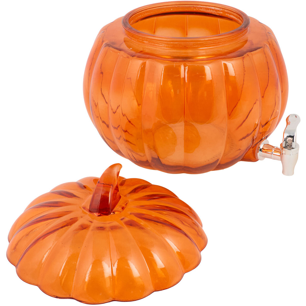 Pumpkin Glass Drink Dispenser Orange Image 5