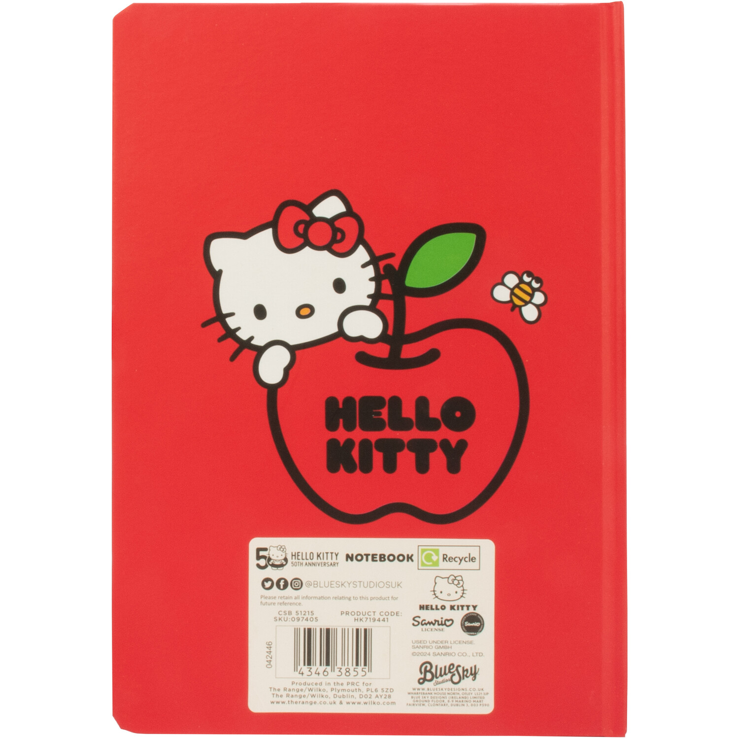 Hello Kitty A5 Casebound Notebook - Red Image 2