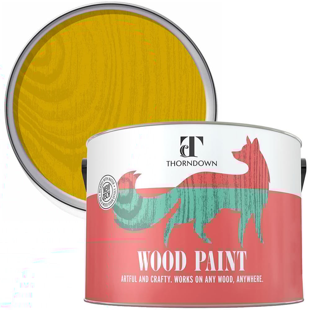 Thorndown Mudgley Mustard Satin Wood Paint 2.5L Image 1