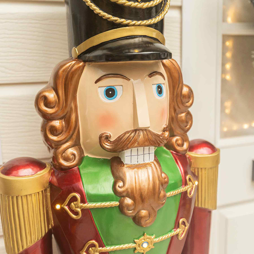 The Christmas Centre Multicolour LED Lights Traditional Nutcracker Soldier 5.5ft Image 4