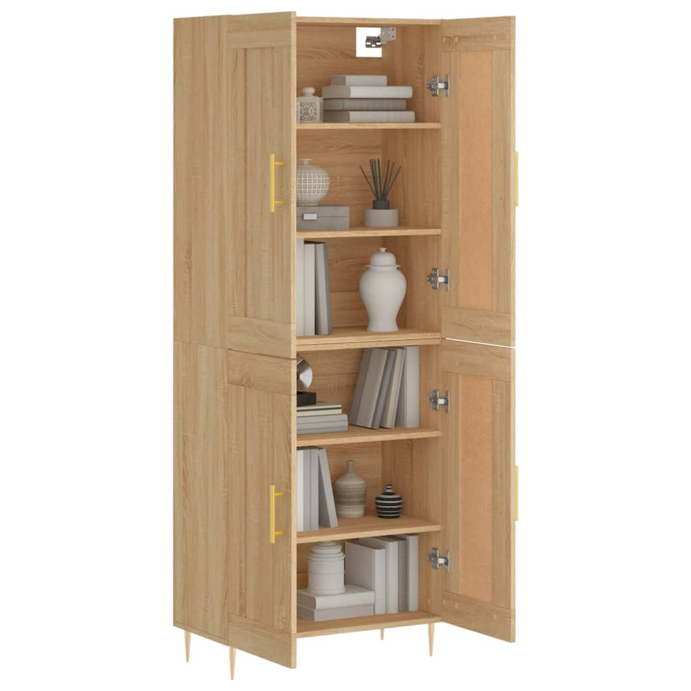 vidaXL 4 Door Sonoma Oak Highboard Image 3