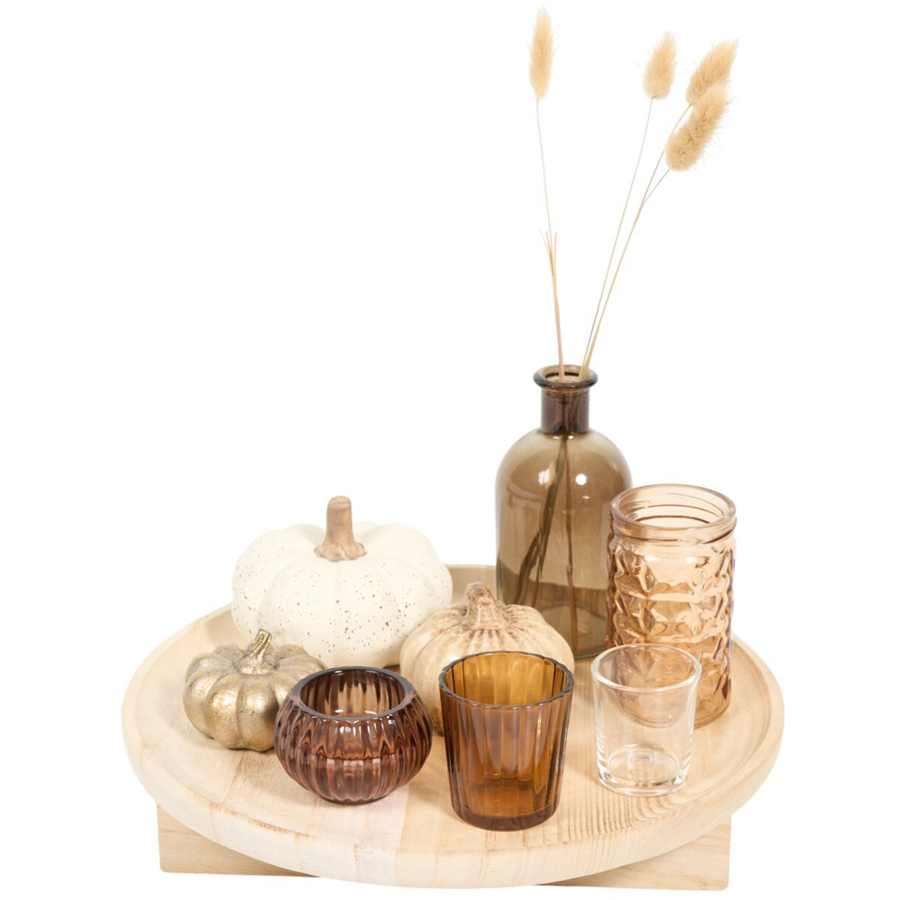 Neutral Pumpkin Candle Tray Image 5