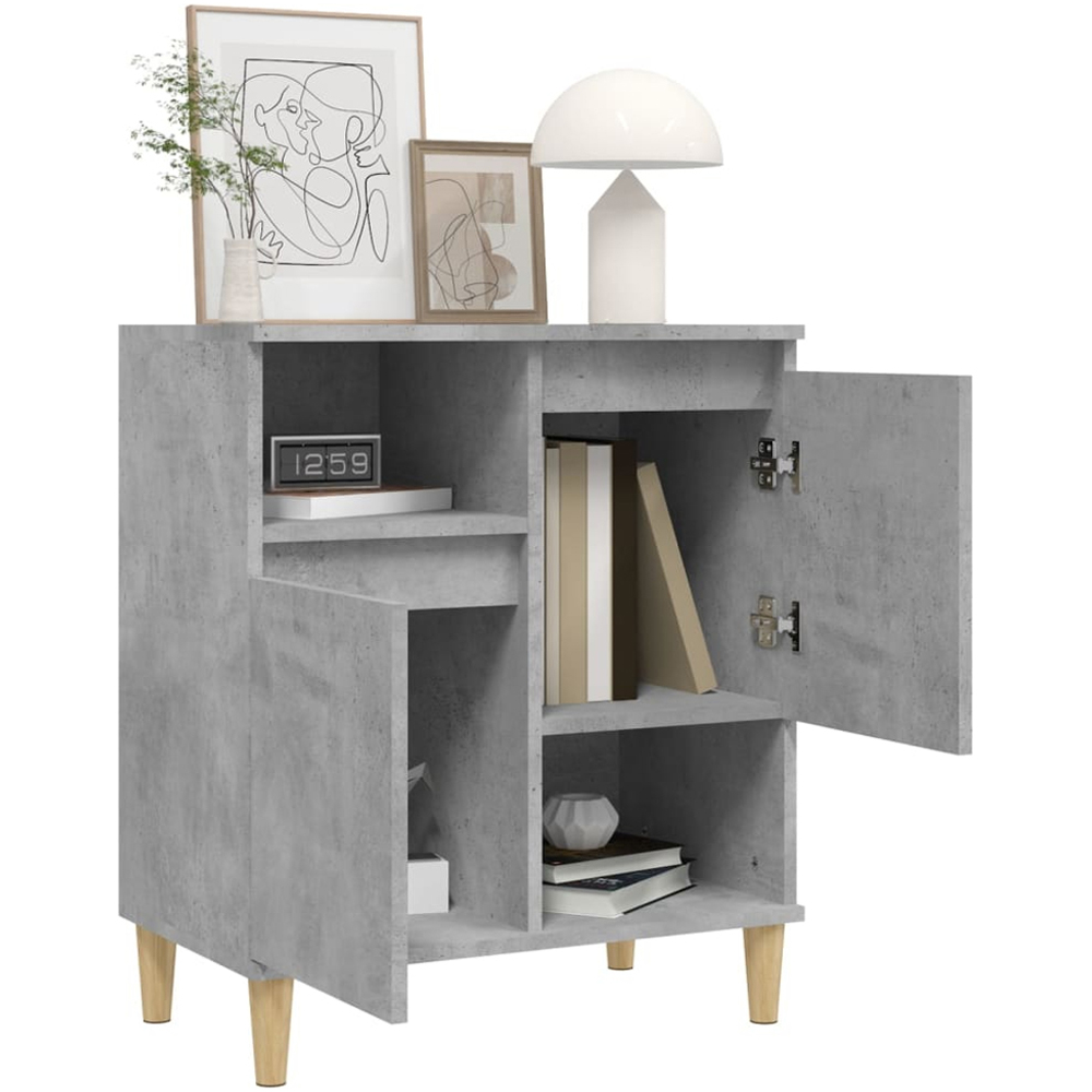 vidaXL 2 Door 2 Shelf Concrete Grey Sideboard Image 3
