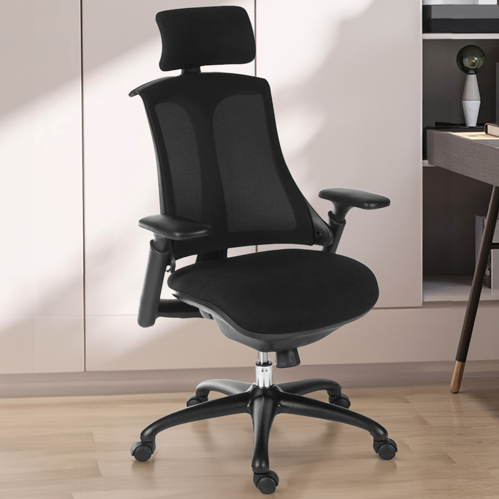 Teknik Rapport Black Mesh Swivel Office Chair Image 1