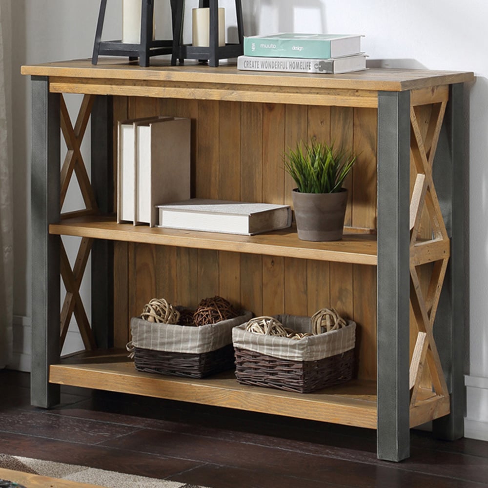 Baumhaus Urban Elegance 2 Shelf Wide Low Bookcase Image 1