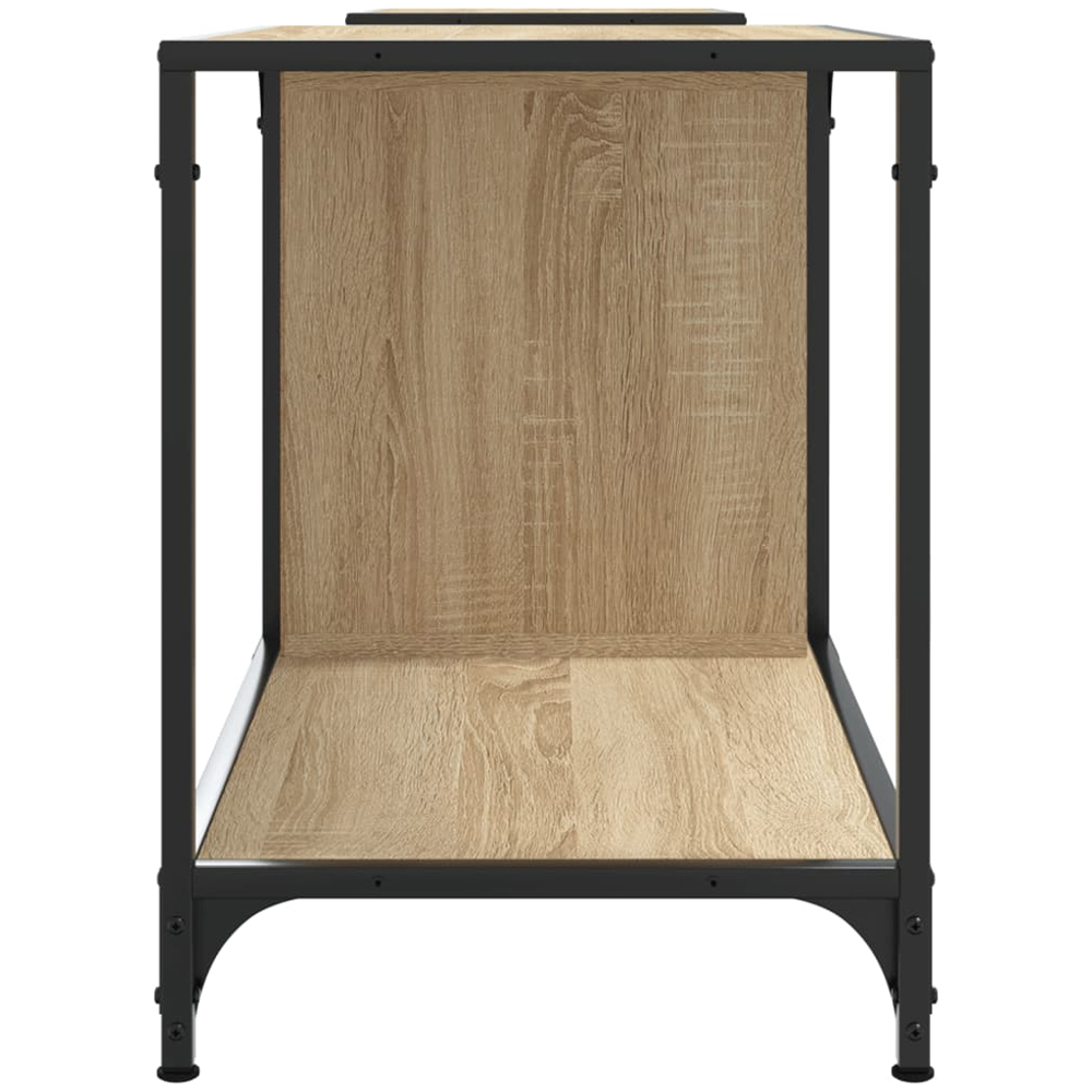 vidaXL 4 Shelf Sonoma Oak Industrial Style Adjustable TV Cabinet Image 5