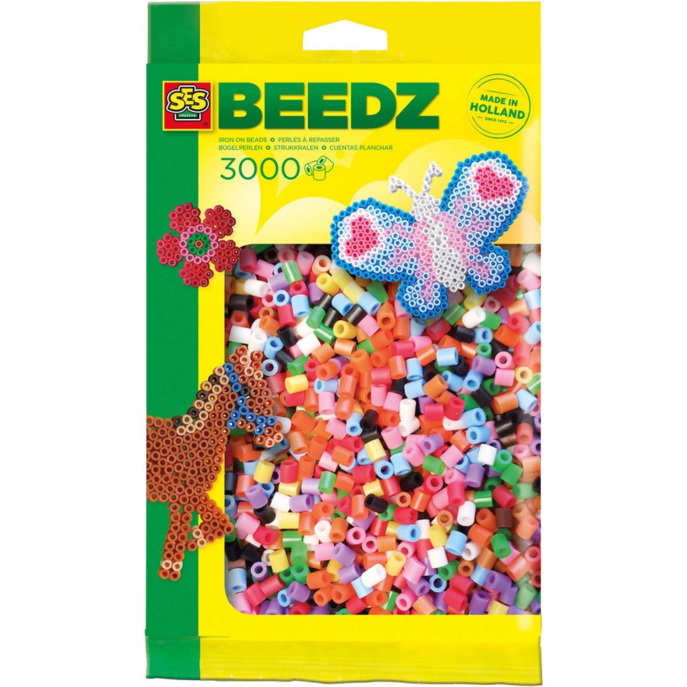 SES Creative Beedz Mix Basic Iron On Beads 3000 Piece Image 1
