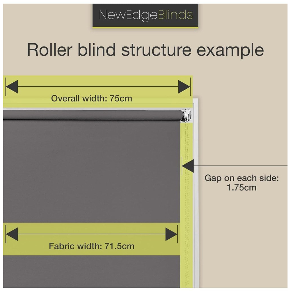 New Edge Blinds Black Day and Night Zebra Roller Blind 130cm Image 8