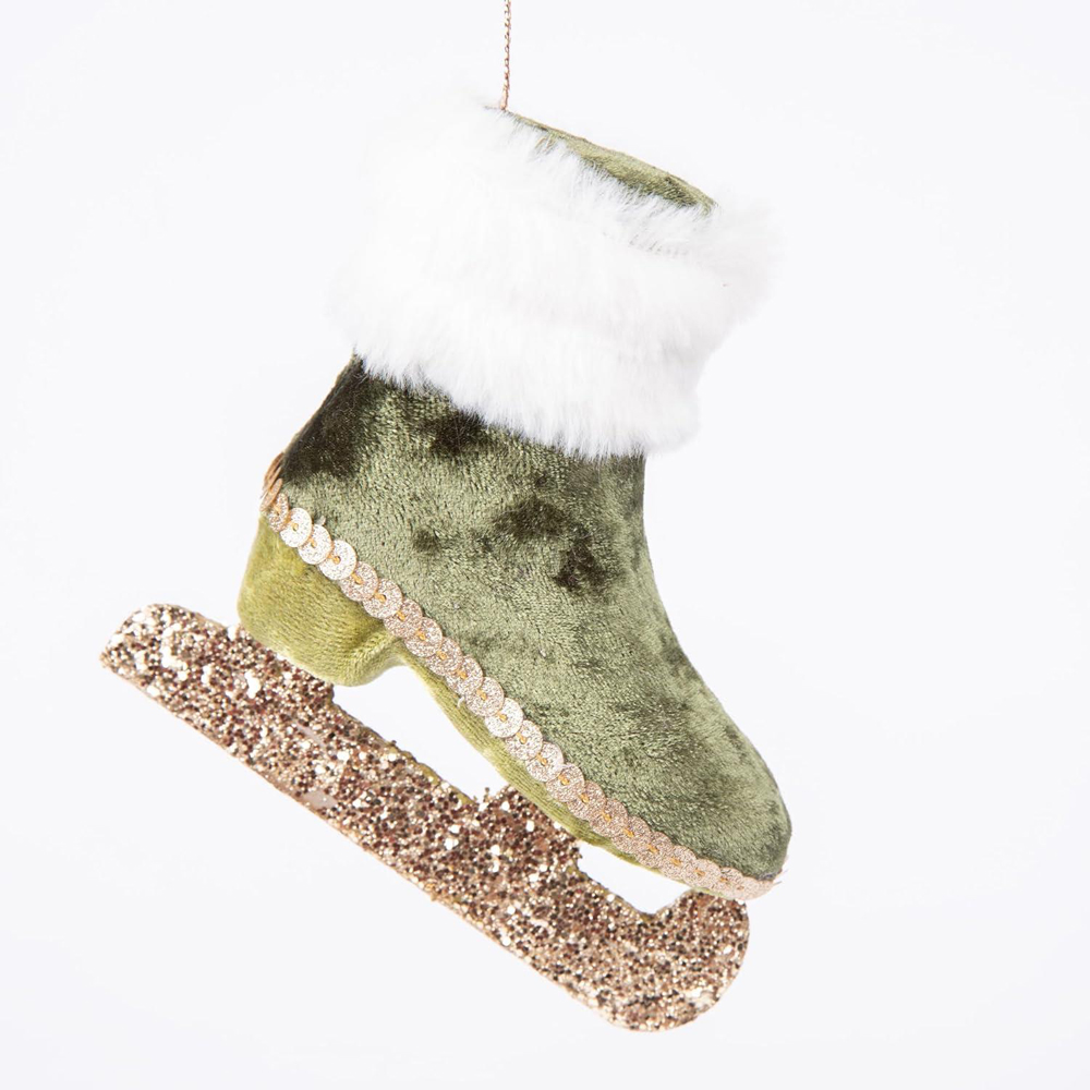 Shatchi Green Ice Skate Hanging Christmas Decoration Image 2