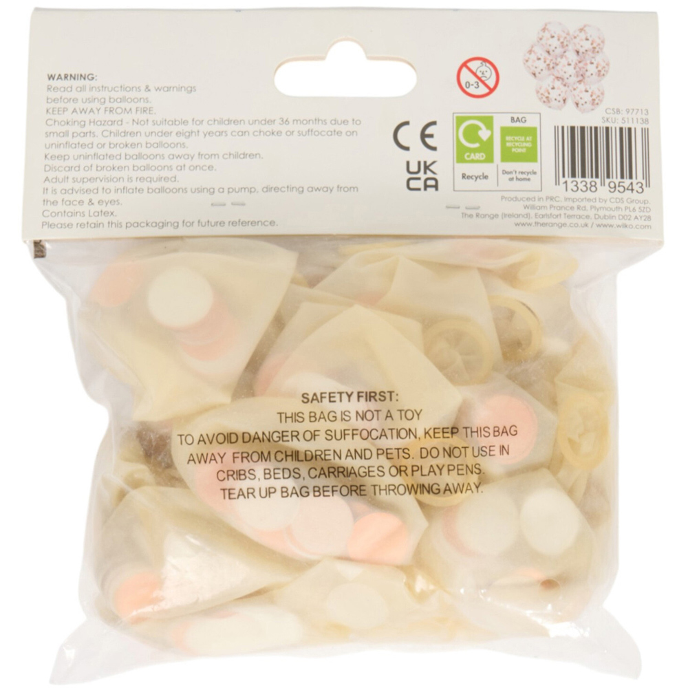Pack of 25 Metallic Confetti Balloons Image 3