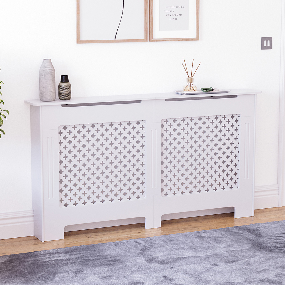 Vida Designs Oxford White Radiator Cover Large Image 2
