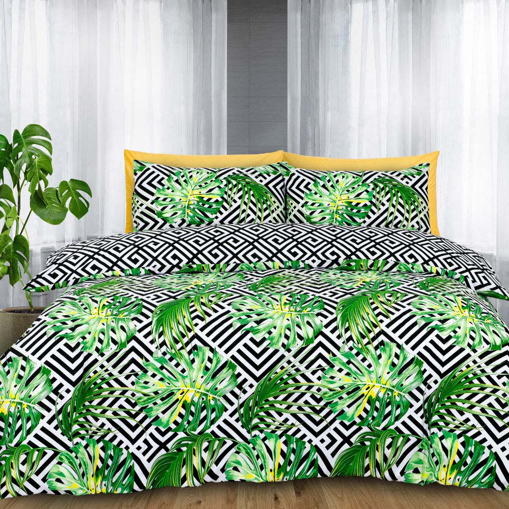 Velosso EasyCare Single Ethnic Leaf Reversible Duvet Set Image 1