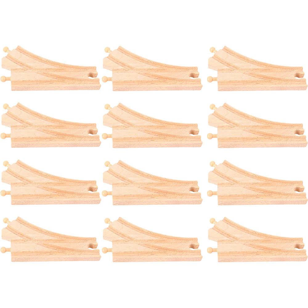 Bigjigs Rail Kids 12 Piece Curved Points Track Set Image 1