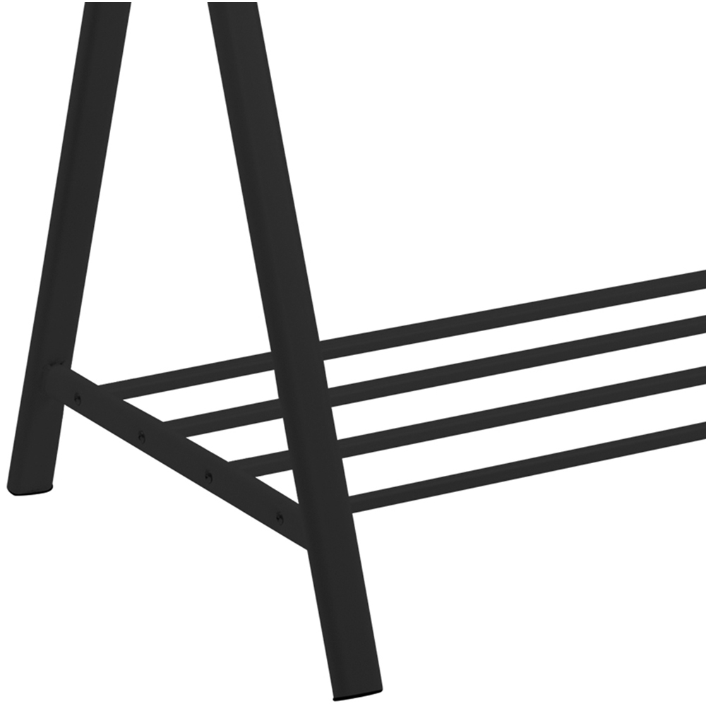 Florence Brent Single Shelf Black Clothes Rack Image 7