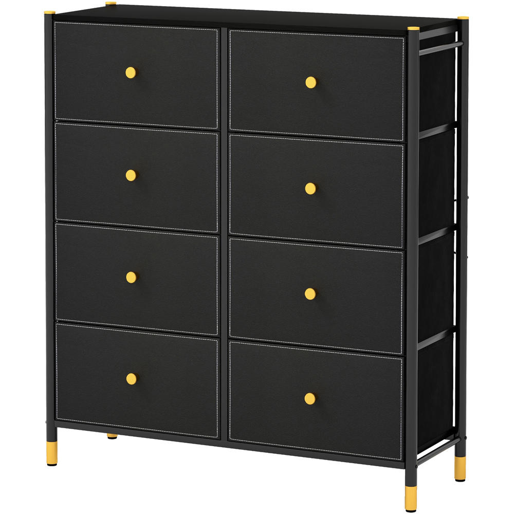 Costway 8 Drawer Black Fabric Dresser Image 2