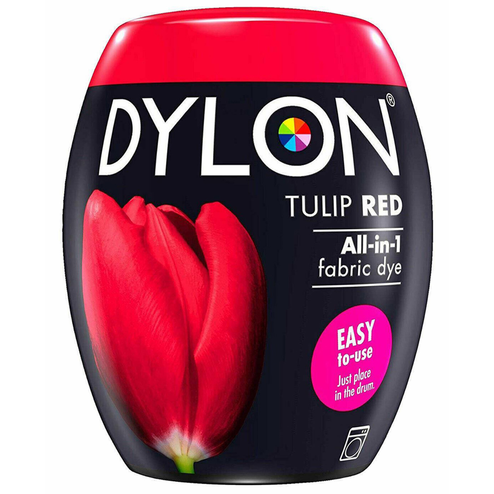 Dylon Tulip Red Washing Machine Fabric Dye Pod 350g 3 Pack Image 2