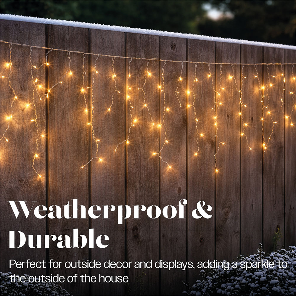 Xmas Haus 320 Warm White LED Icicle String Light 6.3m Image 4