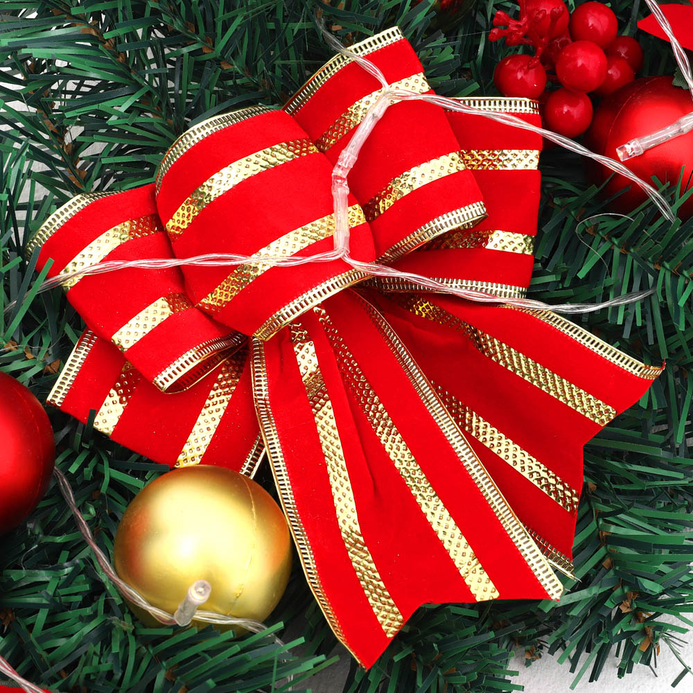 Living and Home Warm White LED Green Classic Artificial Christmas Swag 180cm Image 4