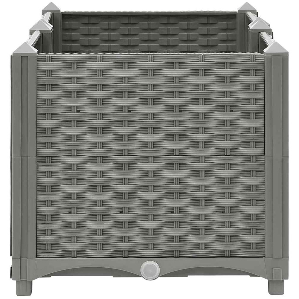 vidaXL Grey Polypropylene Raised Garden Bed 38 x 80 x 40cm Image 5