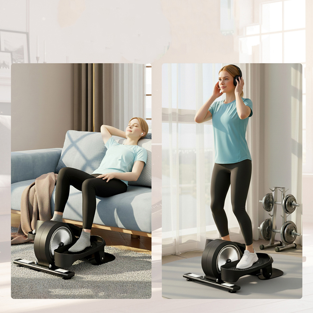 SPORTNOW Under Desk Elliptical Machine Pedal Exerciser with LCD Monitor Image 3