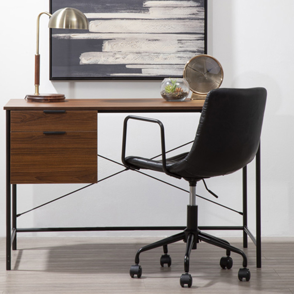 Premier Housewares Forbes Black Swivel Office Chair Image 2