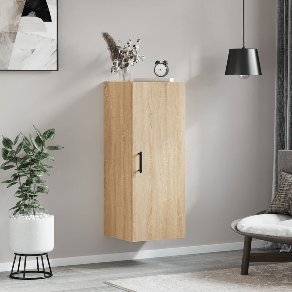 vidaXL Single Door Sonoma Oak Wall Mounted Cabinet Image 9