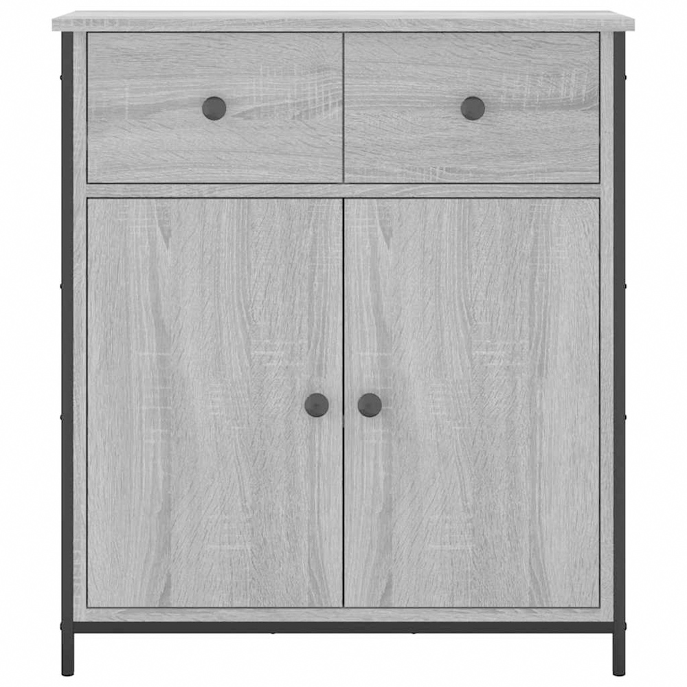vidaXL 2 Door 2 Drawer Grey Sonoma Wooden Sideboard Image 6