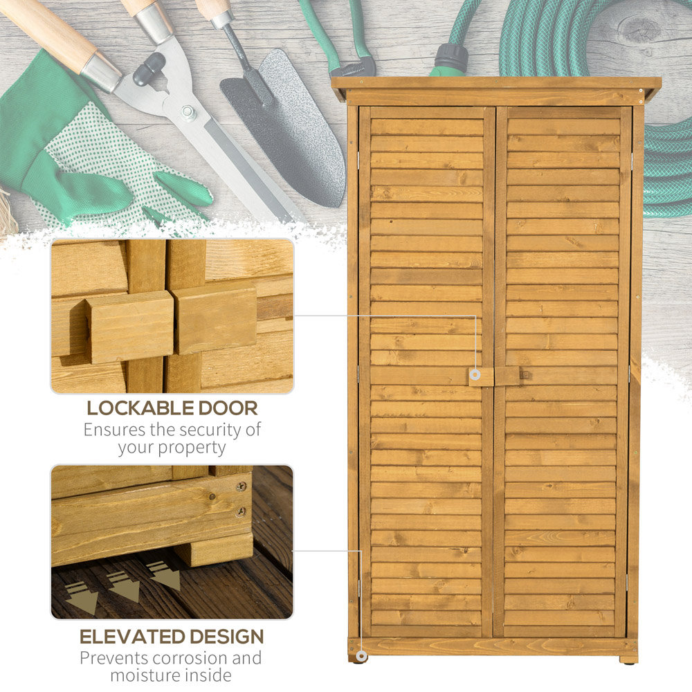 Outsunny 2.9 x 1.5ft Wooden Garden Shed Image 6