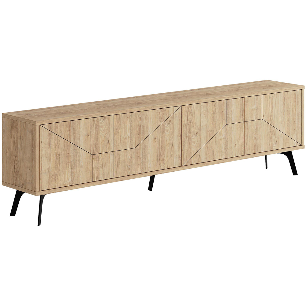 Decortie Dune 4 Door Oak TV Unit Image 2