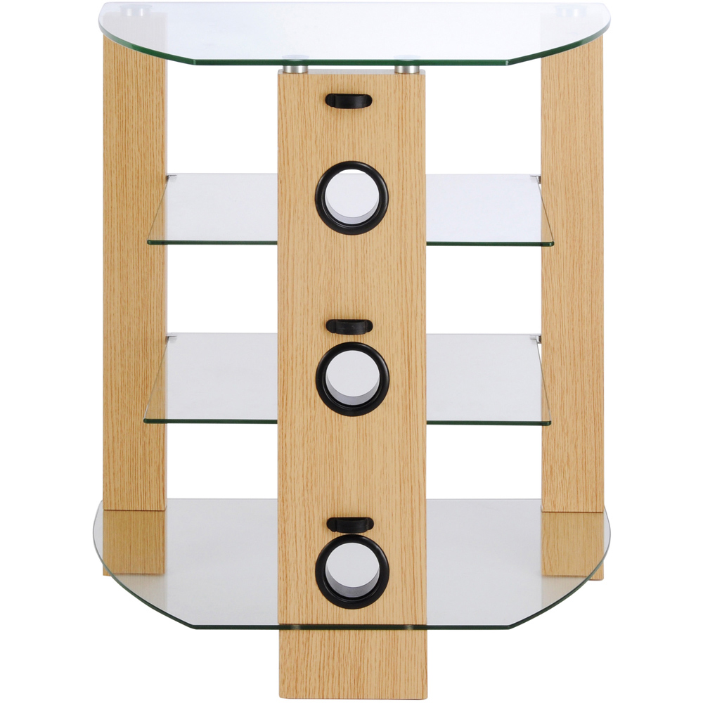 TTAP Oak 4 Shelf HiFi Entertainment Rack Image 4