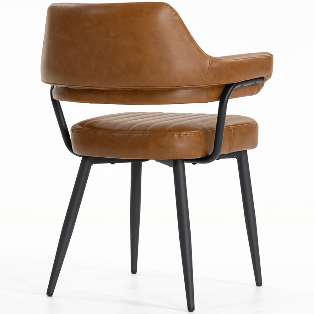 Portland Axton Tan Faux Leather Dining Chair Image 6