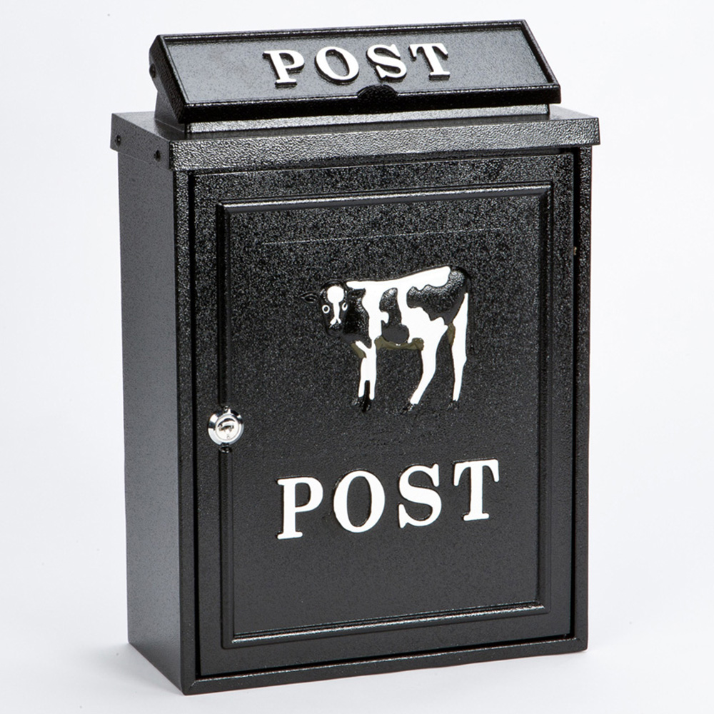 Arboria Garden Decor Cow Post Box and Doormat Set Image 3