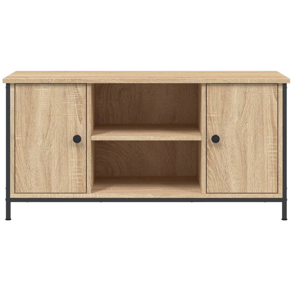 vidaXL 2 Door 2 Shelf Sonoma Oak Wooden TV Cabinet Image 5