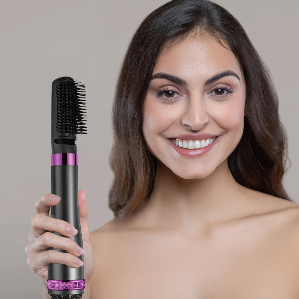 Alivio 6-in-1 Purple and Black Multi-Functional Hair Styler Image 5