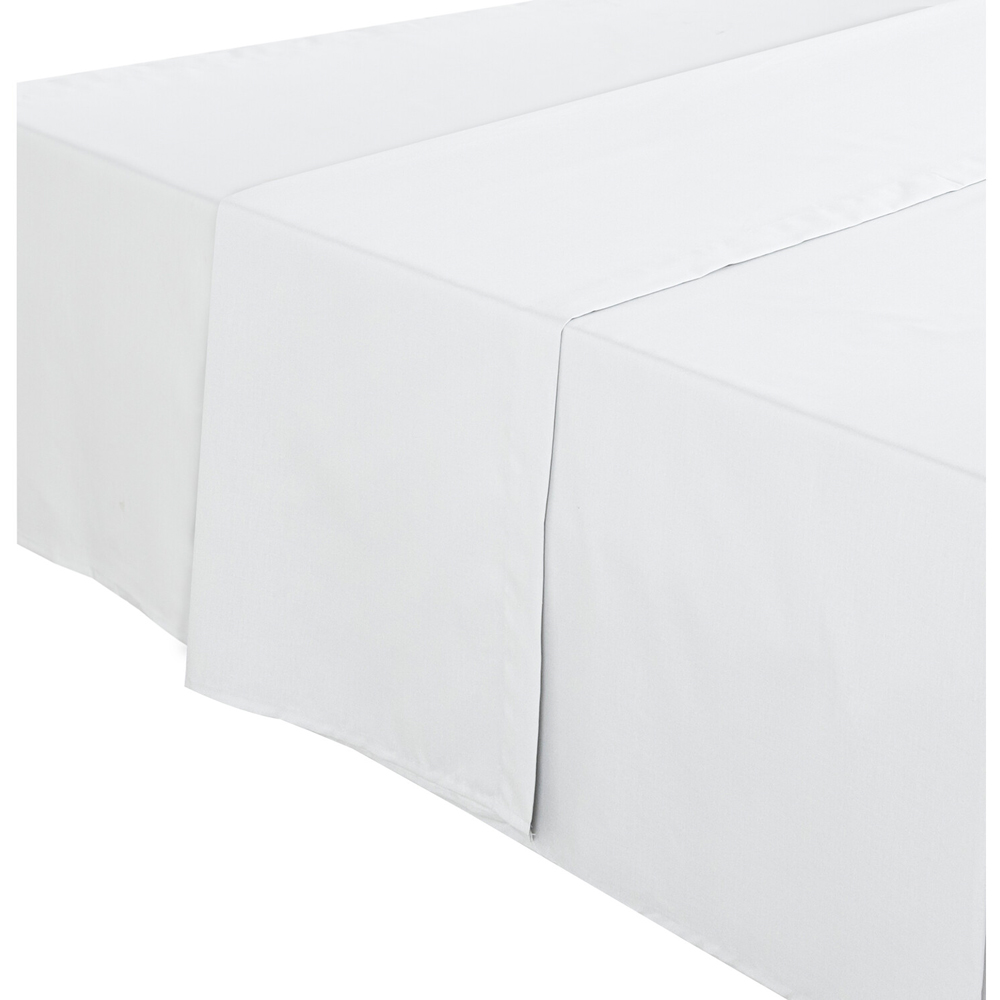 Divante 180 Thread Count Cotton Flat Sheet - White / King Image