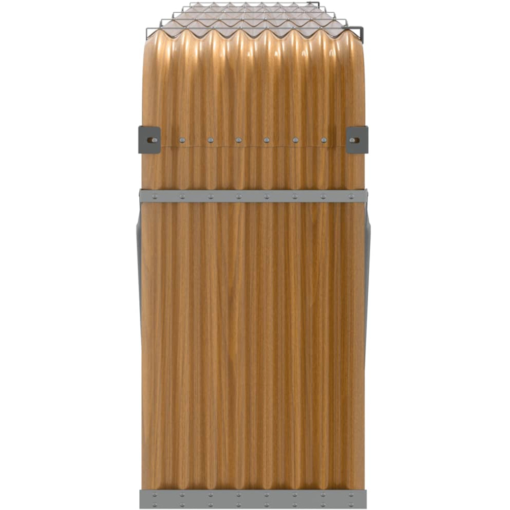 vidaXL Brown Galvanised Steel Firewood Log Holder 100 x 300 x 45cm Image 4