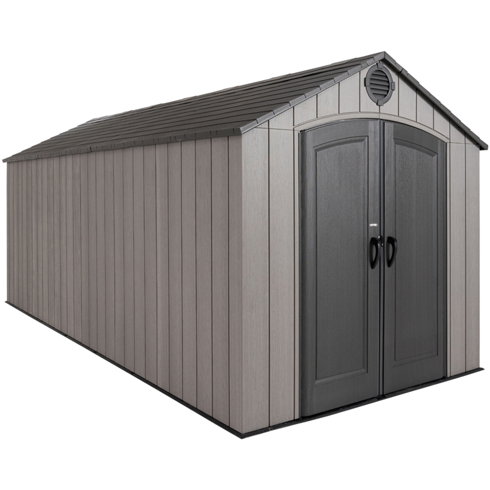 Lifetime Products 8 x 17.5ft Grey Outdoor Storage Shed Image 1