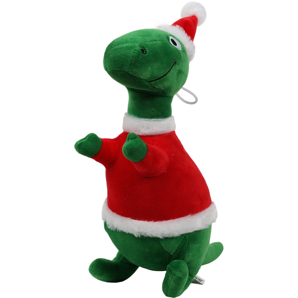 All I Want For Christmas Green Christmas Dinosaur Dog Toy Image 1