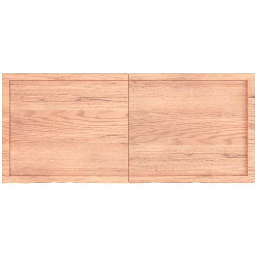 vidaXL 60 x 140cm Light Brown Oak Wood Wall Shelf Image 1