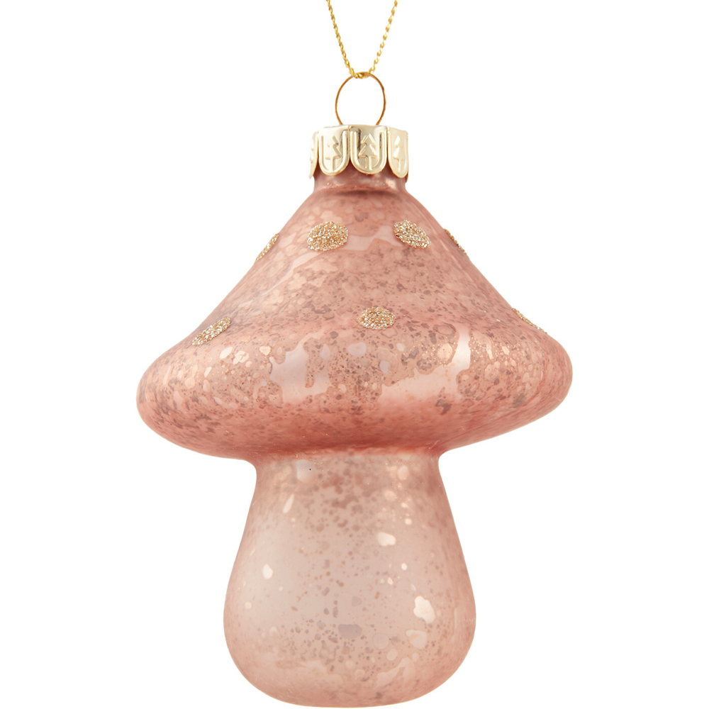 Hanging Glass Ornament Acorn or Mushroom Image 4